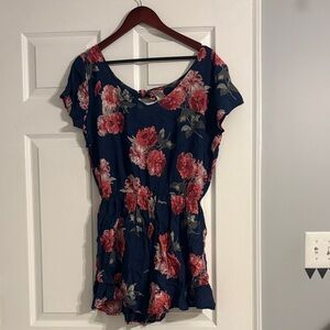 Abercrombie & Fitch Floral Navy Romper